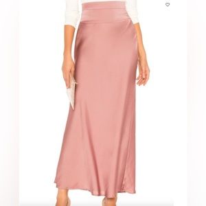 Free people satin maxi skirt